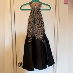 Elegant Black and Gold Dress
